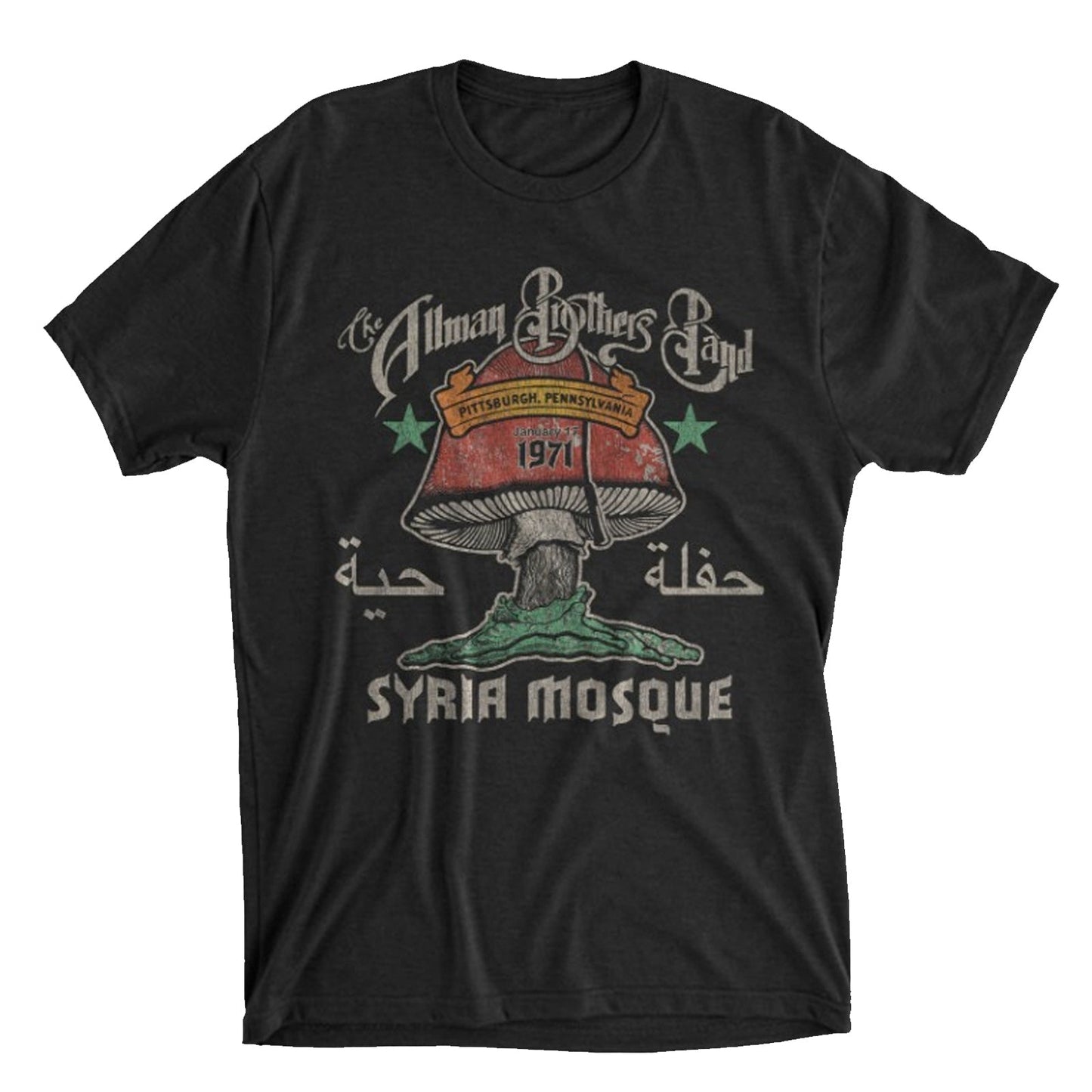Allman Brothers Pittsburgh 1971 Tee BLACK