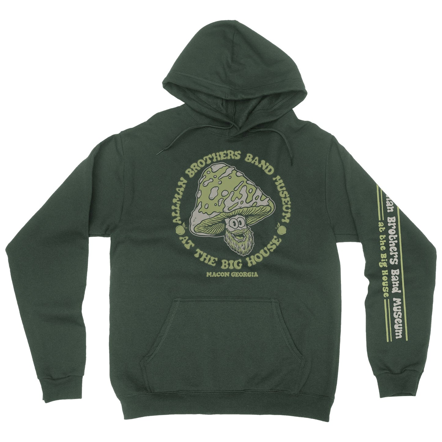 Big House Museum Shroom Dude Hoodie GREEN