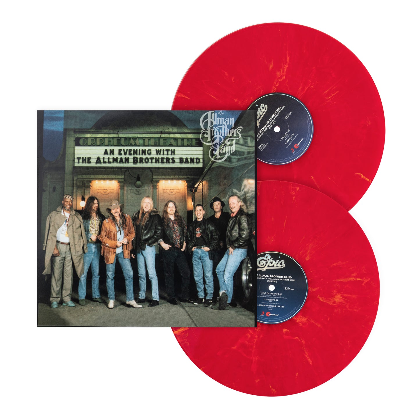 Allman Brothers Band - An Evening With The Allman Brothers Band - First Set - Red & Orange Swirl Tri-fold Cover