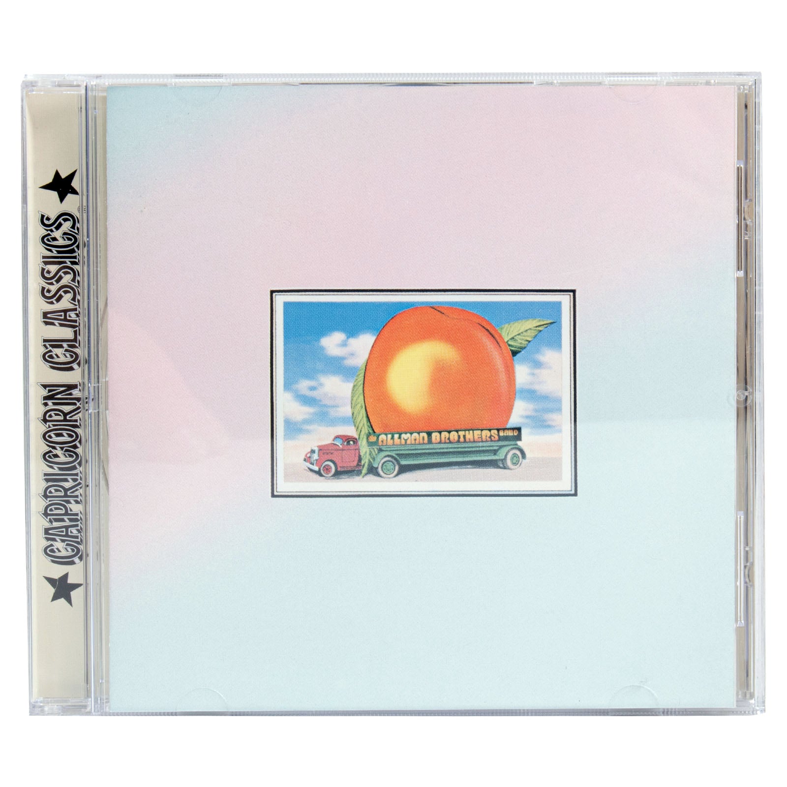 CD case with a truck and peach illustration on a pastel background, featuring 'Capricorn Classics' branding.