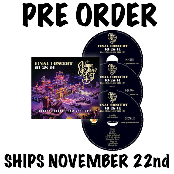 Allman Brothers Band Final Concert 10-28-14 3 CD Box Set