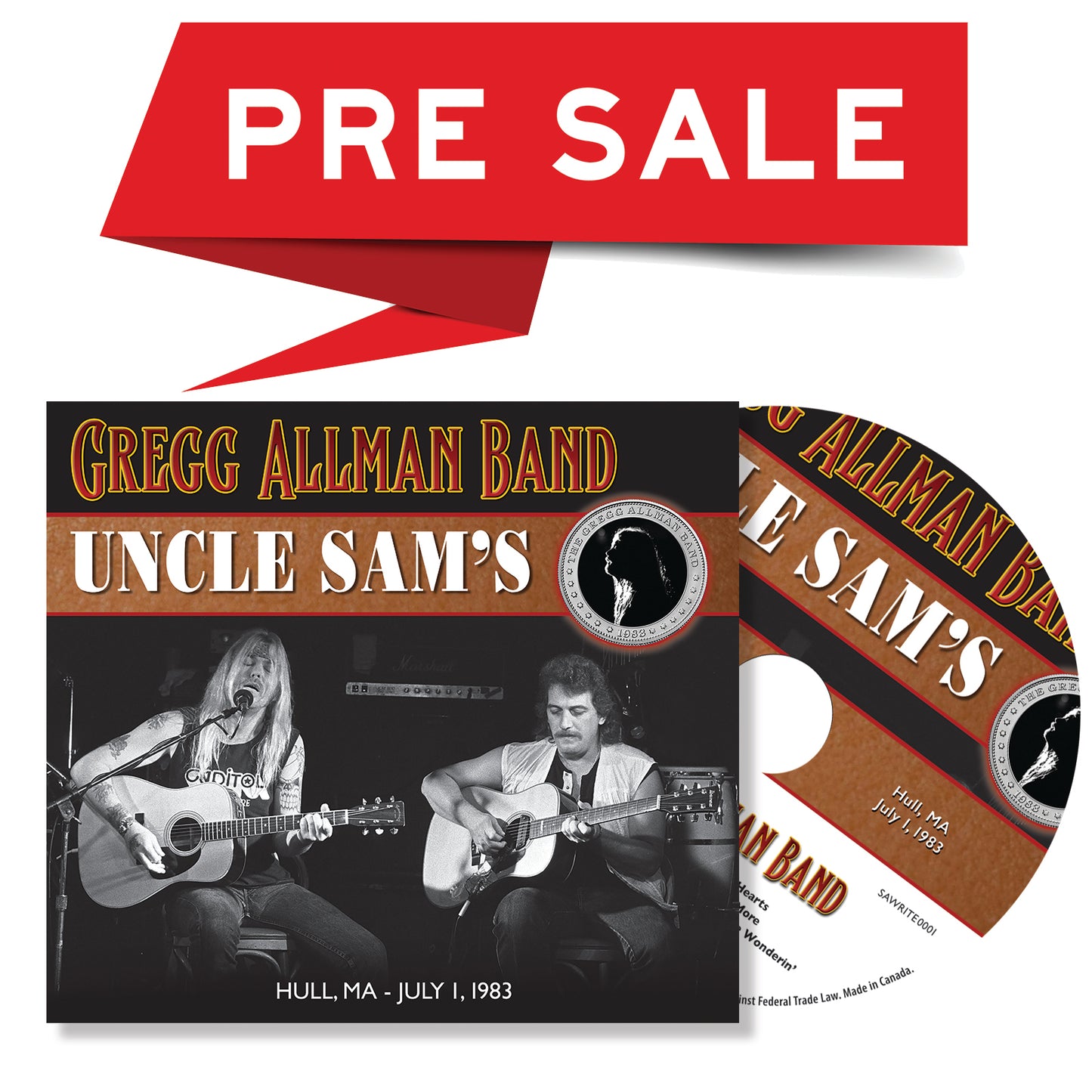 The Gregg Allman Band Uncle Sam's CD