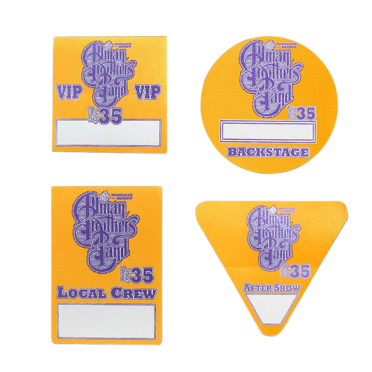 Backstage Pass Complete Set Yellow