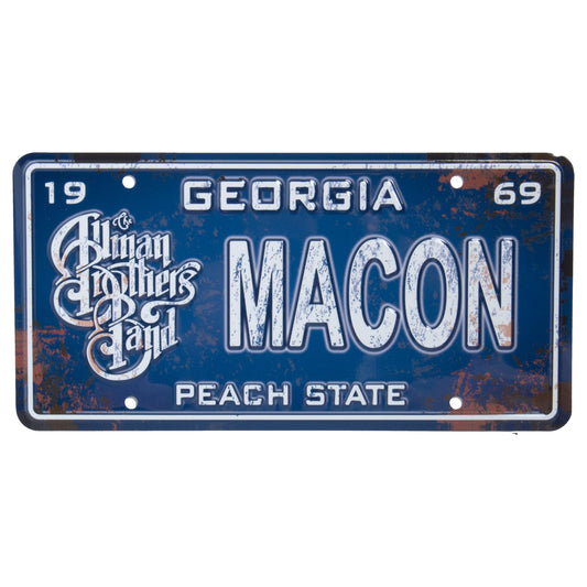Allman Brothers Macon License Plate Blue